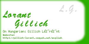 lorant gillich business card